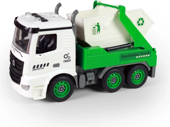 Skrūvējamā konteineru automašīna ar gaismām un skaņām