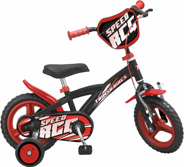 Bērnu velosipēds TOIMSA Speed 12" melni‑sarkans