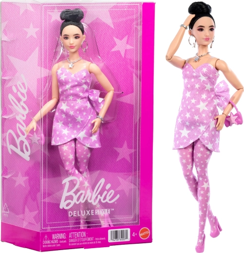 Barbie Deluxe Style rozā džinsa lelle ar aksesuāriem