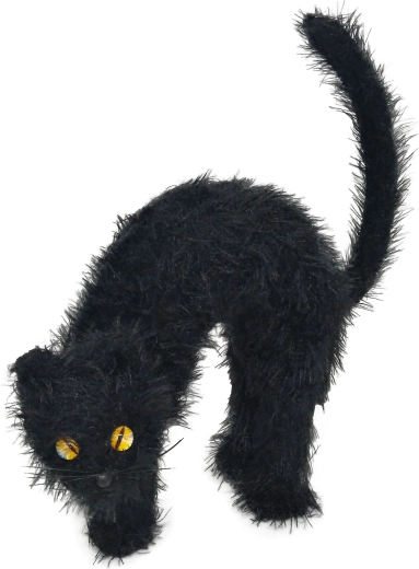 Party decoration black cat 22 cm