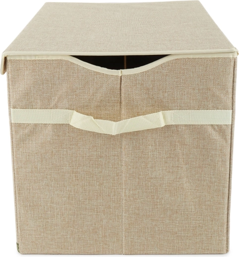 Bieco storage box with lid, fawn Ella