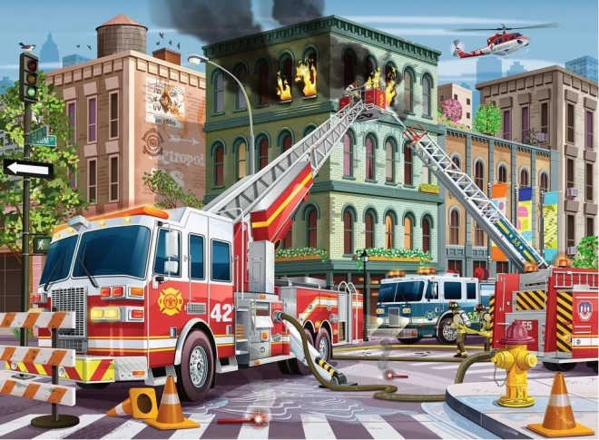 Ravensburger puzle Ugunsdzēsēji darbībā XXL 100 gabaliņi