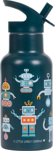 A Little Lovely Company stainless steel drinking bottle robots 350 ml