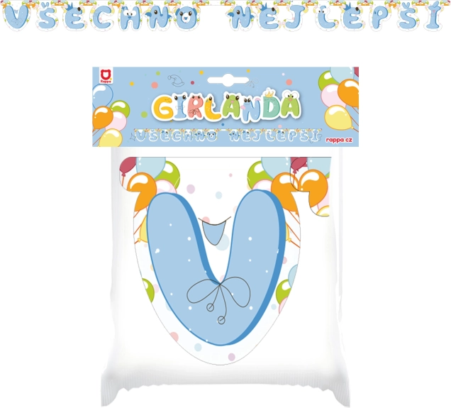 Papīra virtene Viss labākais zilā krāsā