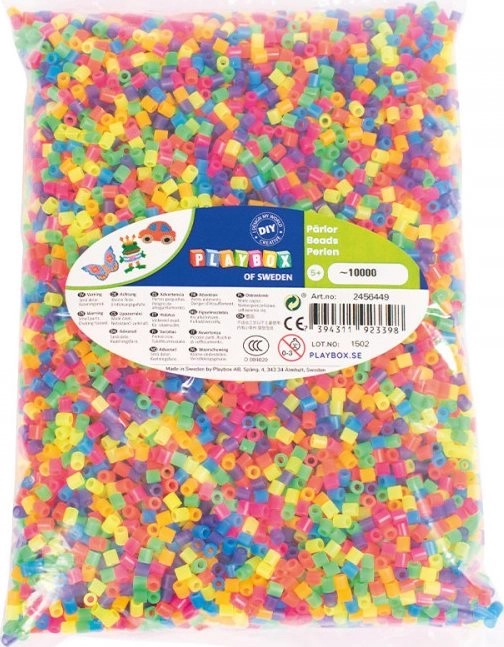 Playbox gludināmās pērlītes neonkrāsās 10000 gab.