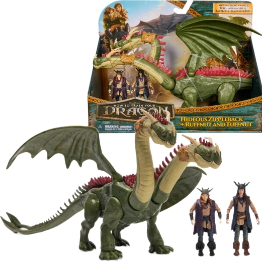 How to Train Your Dragon – Zippleback Dragon and Twins Ruffnut and Tuffnut Action Set