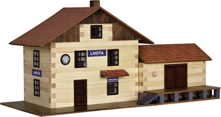 Walachia Wooden Glue-Together Train Station Building Kit