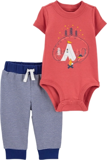 Carter's 2-piece set for boys Dino Stripes (short-sleeve bodysuit + sweatpants) 12 m – 3m