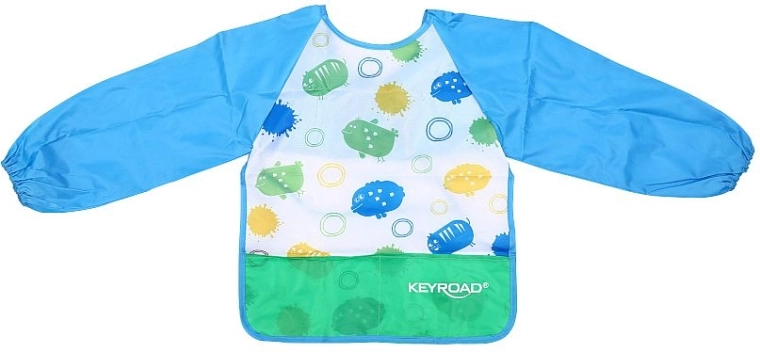 Art apron with sleeves KEYROAD, blue