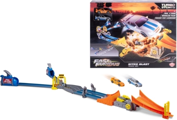 Fast & Furious Nitro Jump Race Track with 2 Cars
