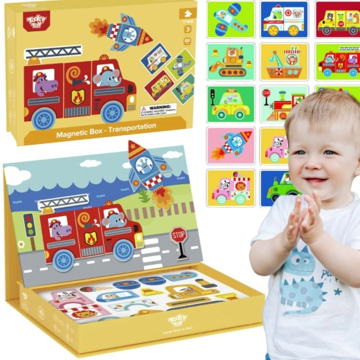 Magnetic Montessori Puzzle in Box 80 pcs TOOKY TOY