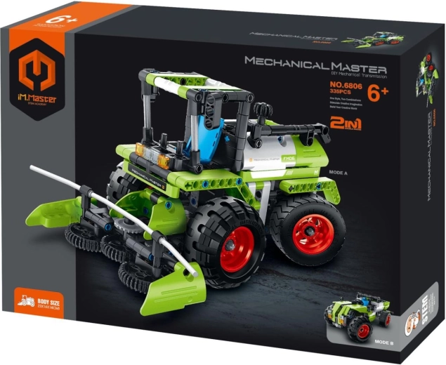 iMaster Mechanical Master Construction Set: Combine Harvester and Off-Road Vehicle 2-in-1, 335 Pieces