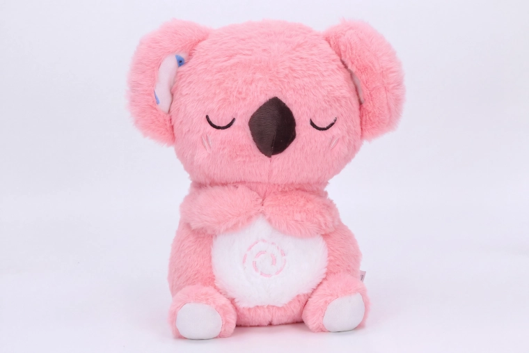 Elpojoša plīša koala ar efektiem, rozā, 27 cm