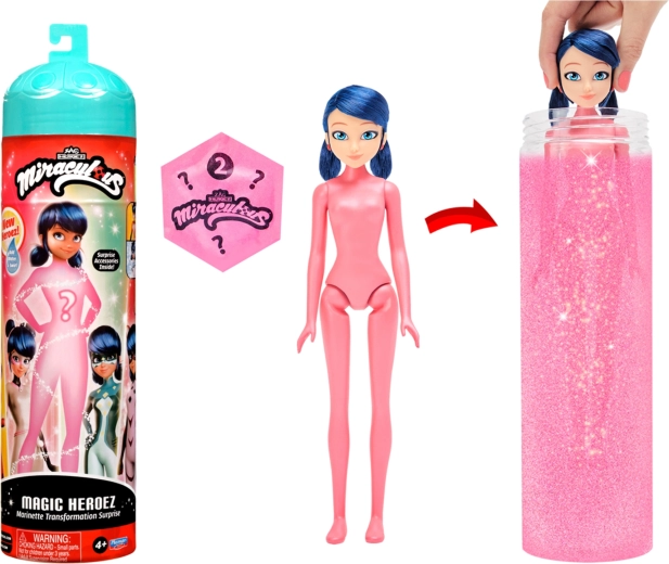 Miraculous Magic Heroez lelle Marinette ar maģisku pārvērtību un aksesuāriem