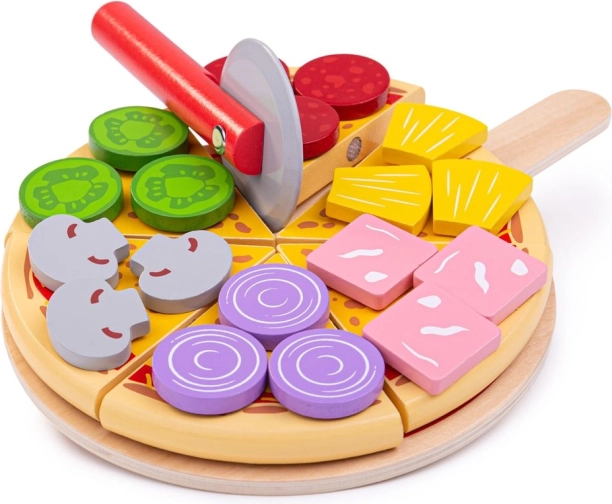 Bigjigs Toys koka griežamā pica