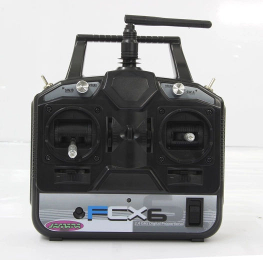 Jamara FCX6 raidītājs, 2,4 GHz, gāze kreisajā pusē (B-stock) maisiņā – 1 gabals