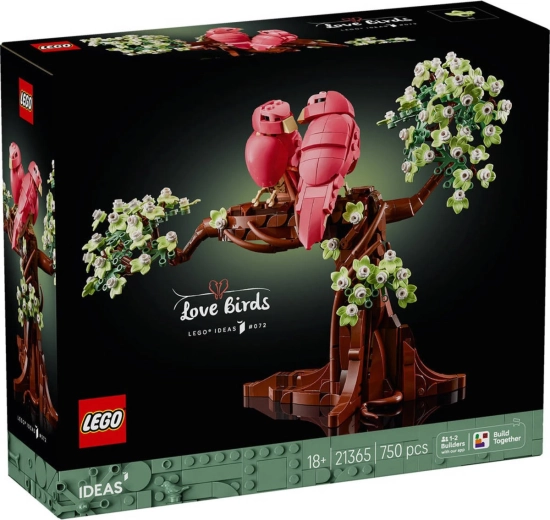 LEGO Ideas iemīlējušies putni 21365 būvēšanas komplekts