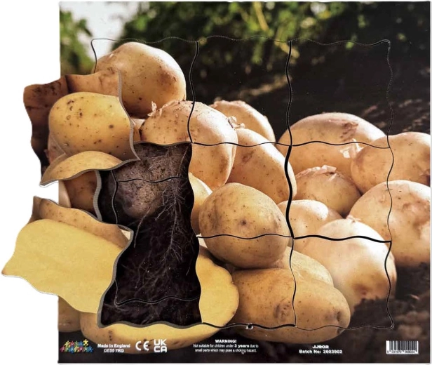 Just Jigsaws Potato and Its Vegetative Growth Stages – 19-Piece Layered Wooden Puzzle