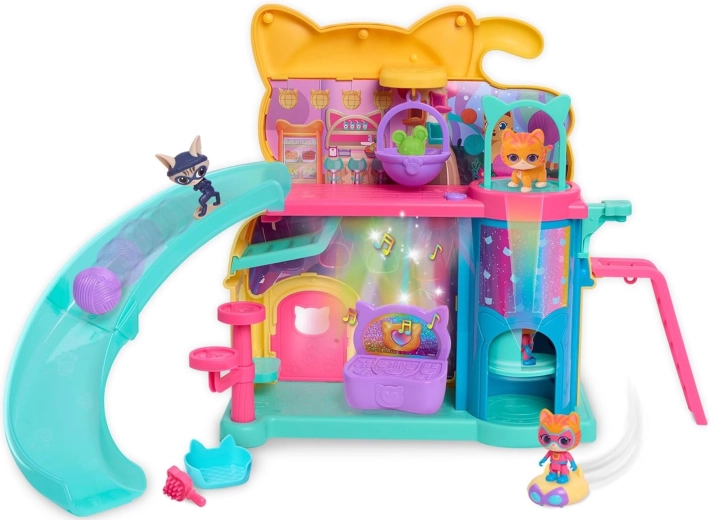 Disney Junior Super Kitties Purr'n'Play playset with figures, lights and sounds