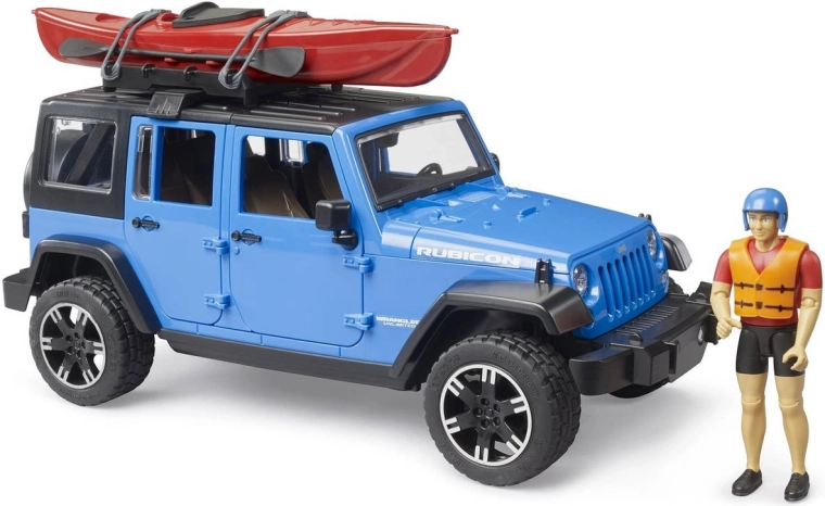 Bruder Jeep Wrangler Rubicon with Kayak and Figure 1:16