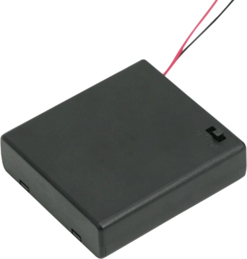 Holder for 4 AA Batteries with Switch and Cover