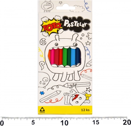 Trīsstūra formas krāsainie zīmuļi ERGO, 12 gab.