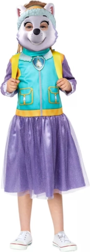 Girls' PAW Patrol Everest Costume with Dress, Mask and Backpack