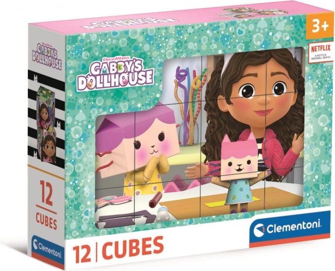 Attēlu kubi Gabijas burvju mājiņa – 12 kubi CLEMENTONI