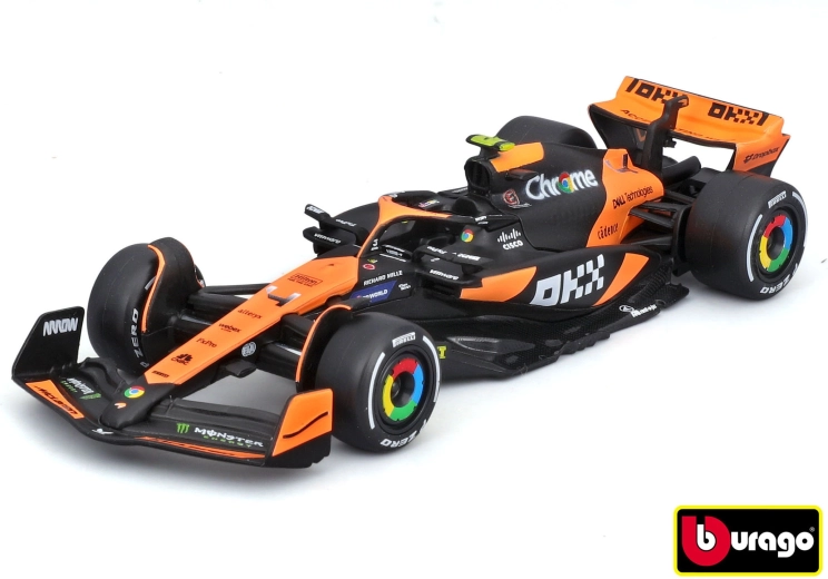 Bburago McLaren F1 MCL38 Lando Norris and Senna in 1:43 scale