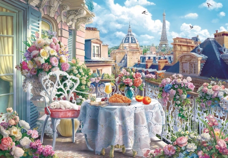 Bluebird puzzle Breakfast on a Balcony in Paris 1000 pieces
