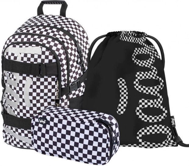 Baagl school set Skate Ska – backpack, pencil case and gym sack
