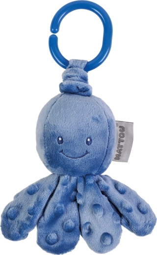 Nattou vibrating plush octopus with C-ring Lapidou dark blue 20 cm