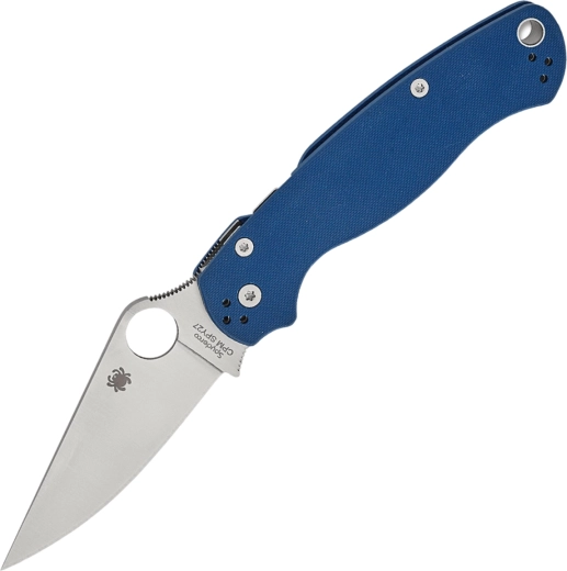 Kabatas nazis Spyderco Para Military 2 Cobalt Blue 8,8 cm, satin, G10