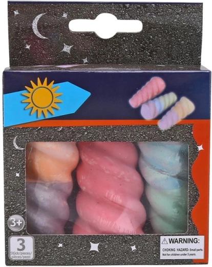 Krītiņi vienradža raga formā, 3 gab.