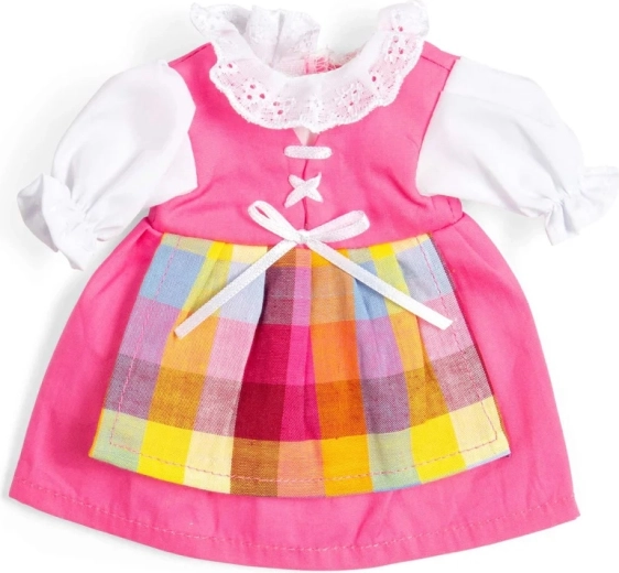 Bigjigs Toys rozā kleita ar priekšautu lellei 28 cm