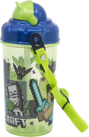 Bērnu pudele ar salmiņu Minecraft Core24, 465 ml