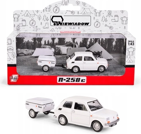 Fiat 126p with Niewiadów N250C trailer – white model