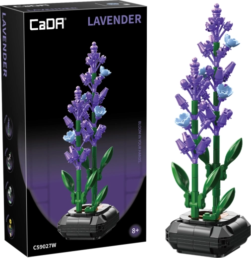 CaDA konstruktors lavanda puķupodā 23 cm, 205 detaļas