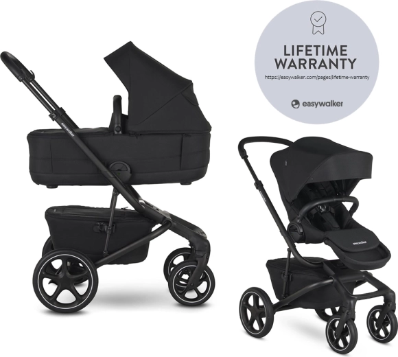 Easywalker Jimmey 2v1 kombinētie bērnu rati Pepper Black LITE RWS