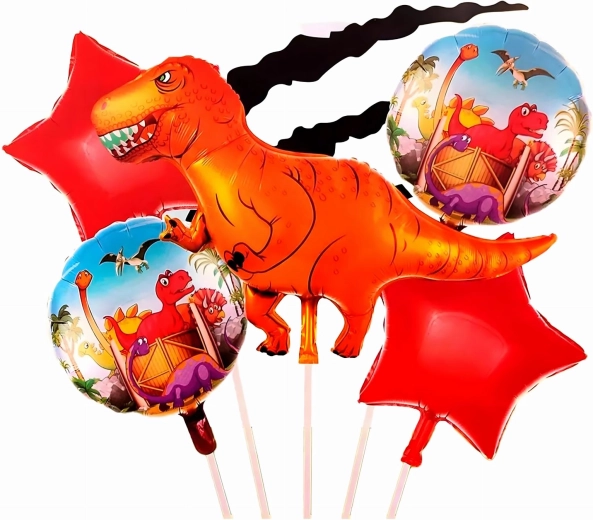 Dinosaur Birthday Balloon Set, 5 pcs