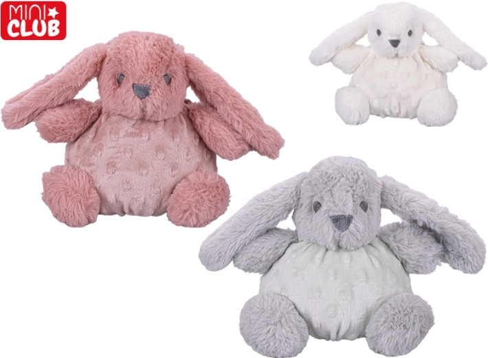 Plīša zaķītis ar grabulīti Mini Club 16 cm