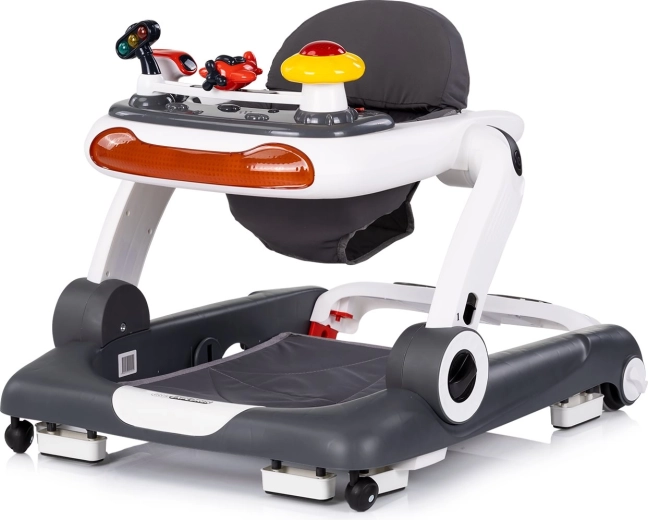 Interaktīvs bērnu staigulis 4in1 CHIPOLINO Little Explorer, pelēks