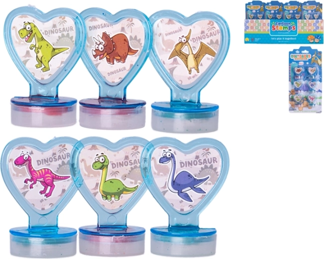 Paškrāsojošie dinozauru zīmodziņi – komplekts 6 gab.
