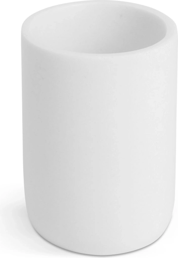 Matte White Resin Bathroom Tumbler