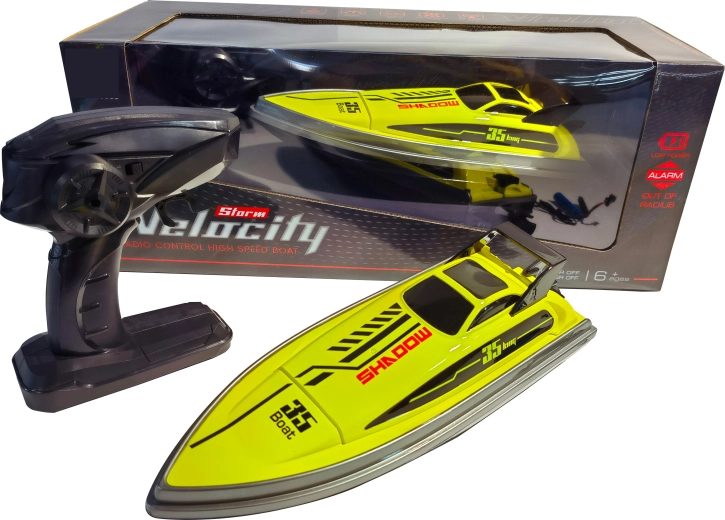 R/C sacīkšu laiva Shadow 35 high speed 1:16 dzeltena/melna