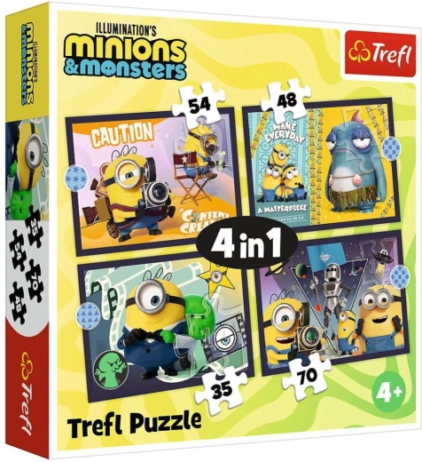 Puzle 4 vienā Jaunie minionu piedzīvojumi