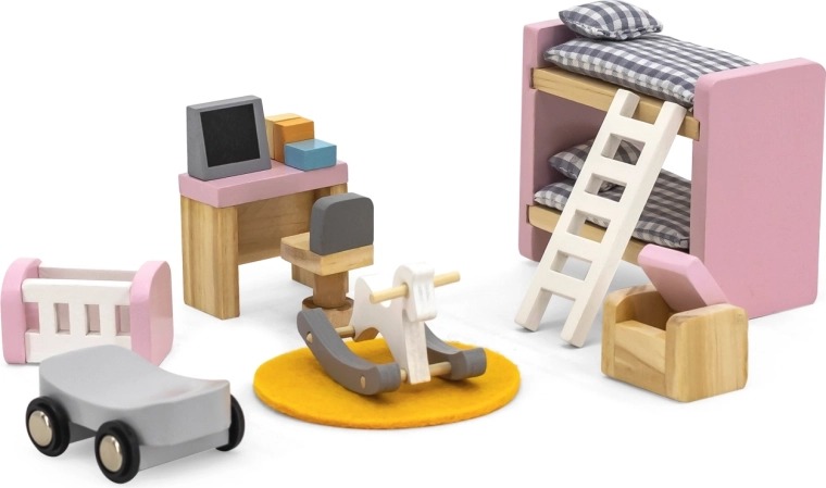 Wooden Dollhouse Furniture Viga PolarB Children's Room