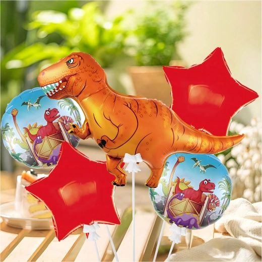 Dinozaura dzimšanas dienas balonu komplekts, 5 gab.