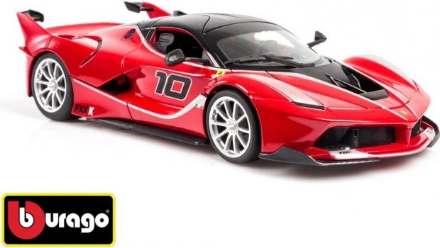 Bburago Ferrari FXX K 1:18 sarkans modelis RACE+PLAY