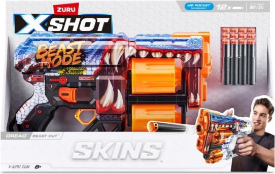 Šaute pistole X-SHOT SKINS DREAD – beast mode (12 bultas)